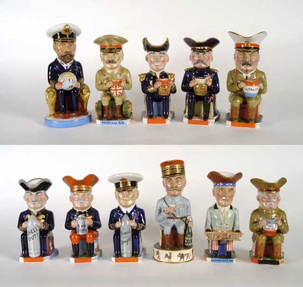A set of eleven Toby jugs of allied war leaders, 1915-1919